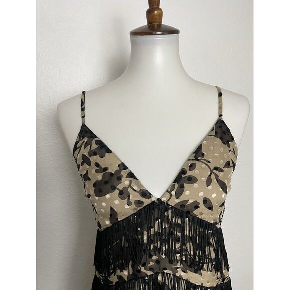 Revolve House of Harlow 1960 Dress Mini Fringe Print Swiss Dot Nanda - Picture 2 of 11